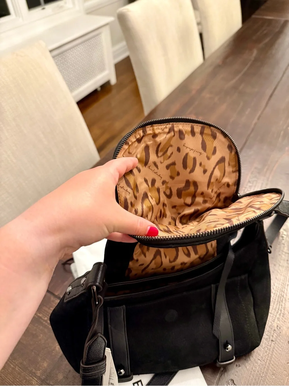 Aimee Kestenberg Side Kick Black Leather Crossbody Bag NWT